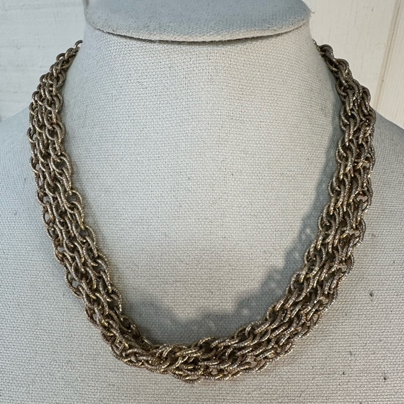 Long vintage goldtone link necklace - Picture 4 of 8